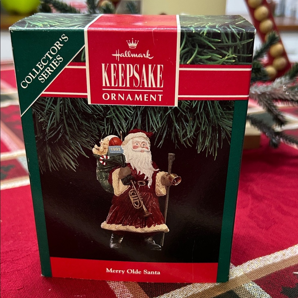 Hallmark Keepsake Santa Ornament - Red and White
